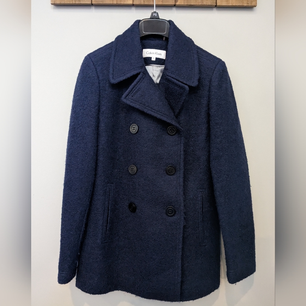 Wool Blend Petite Peacoat